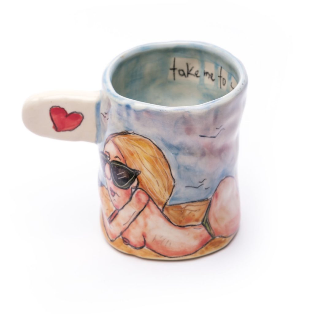 Ceramic cup- SummerCeramic cup- Scarf