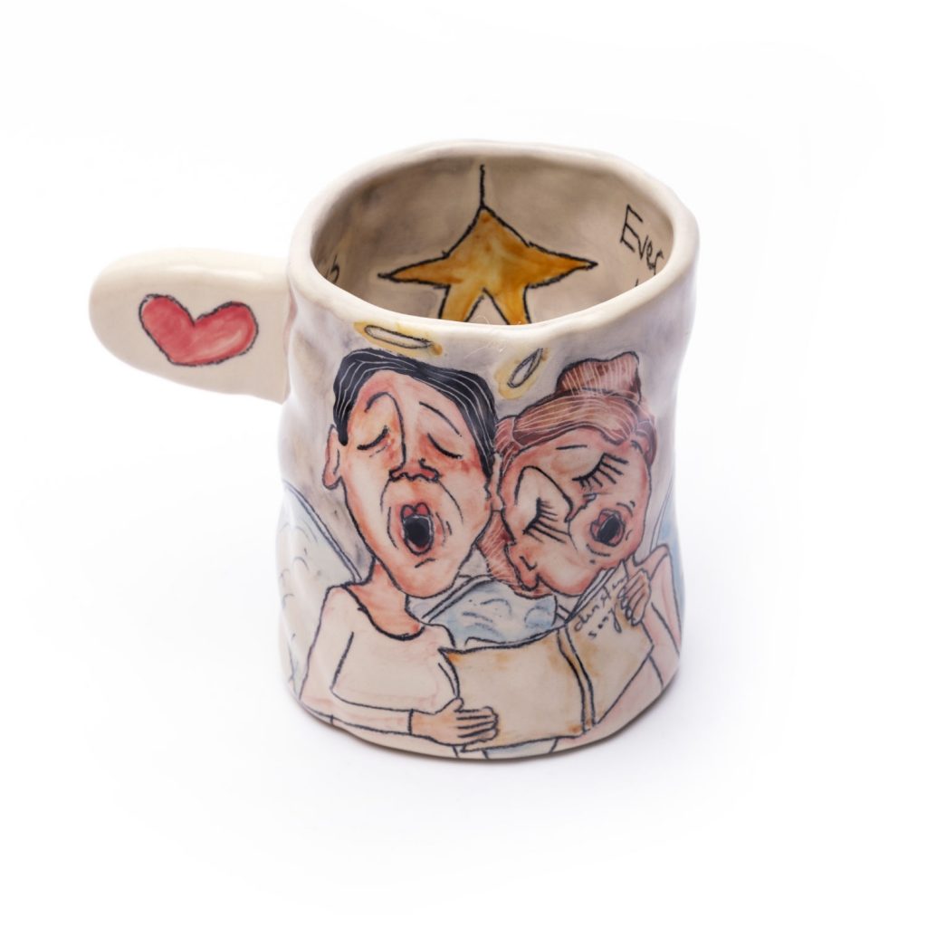 Ceramic cup- carol singers