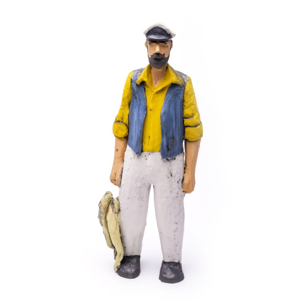 ceramic figure fishermanceramic figure cook