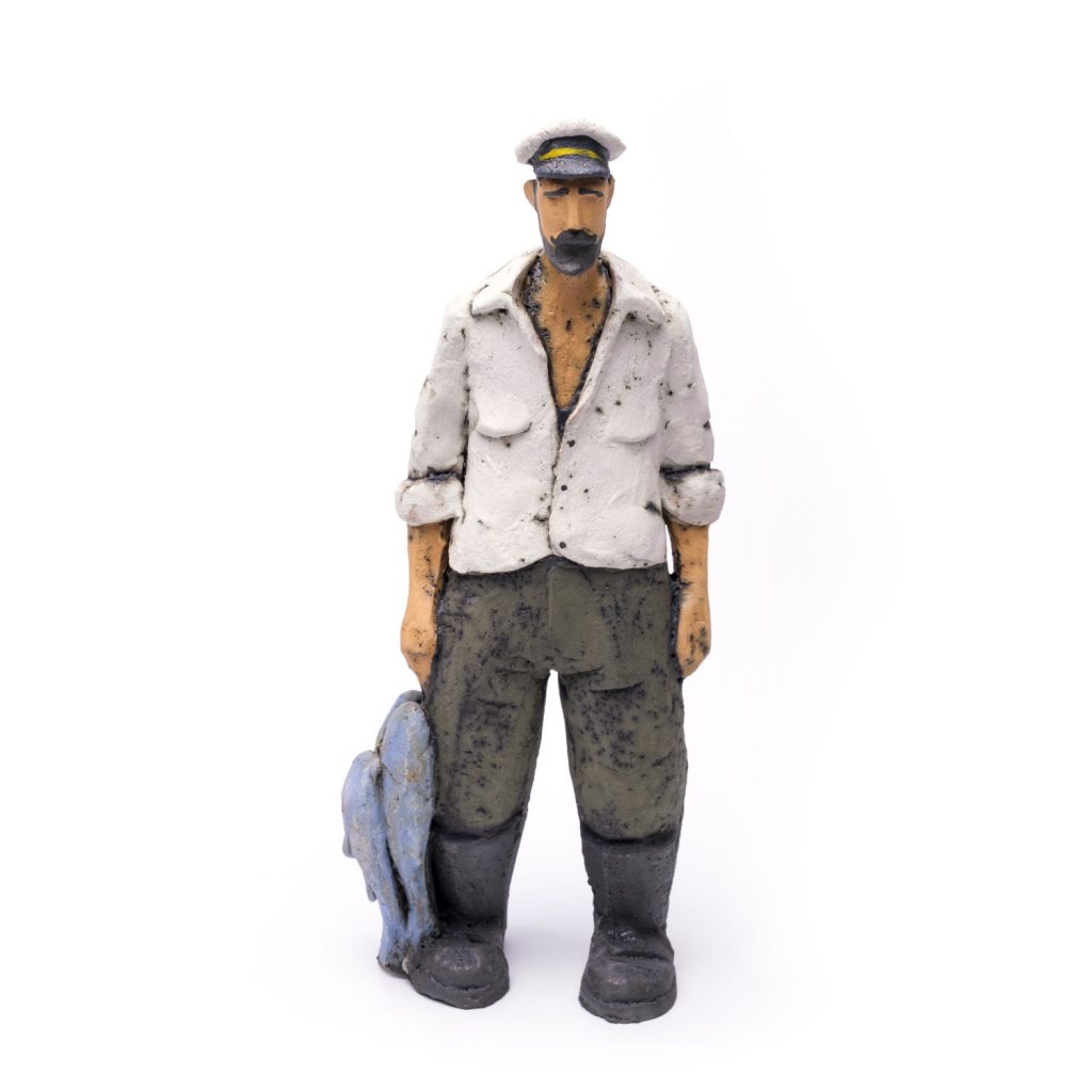 ceramic figure fishermanceramic figure cook