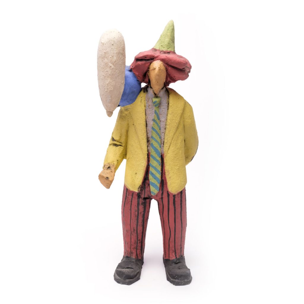 ceramic figure clownceramic figure man with swim suit