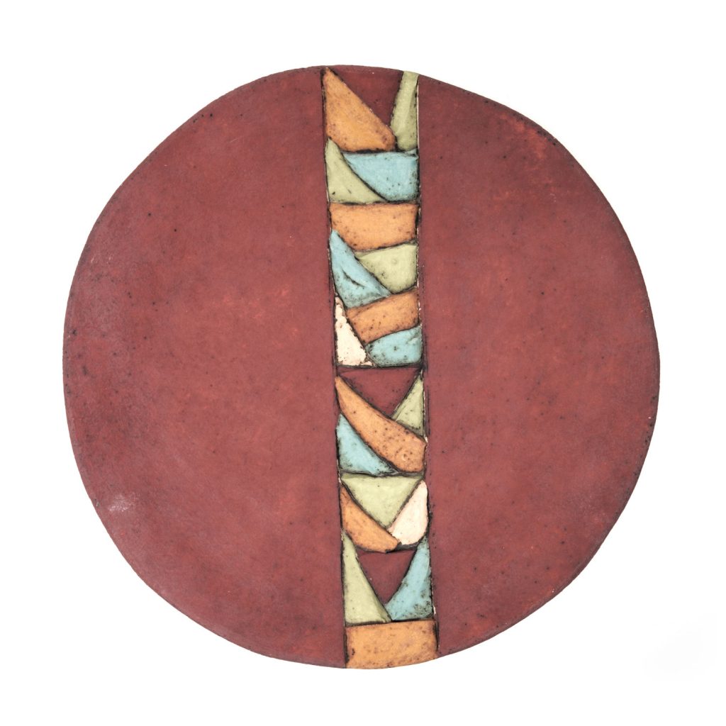 ceramic plate red puzzle