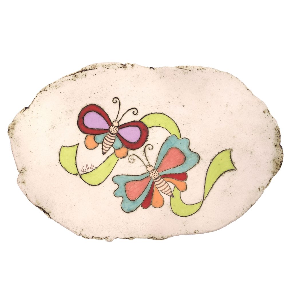 irregular shape plate butterflyirregular shape plate butterfly