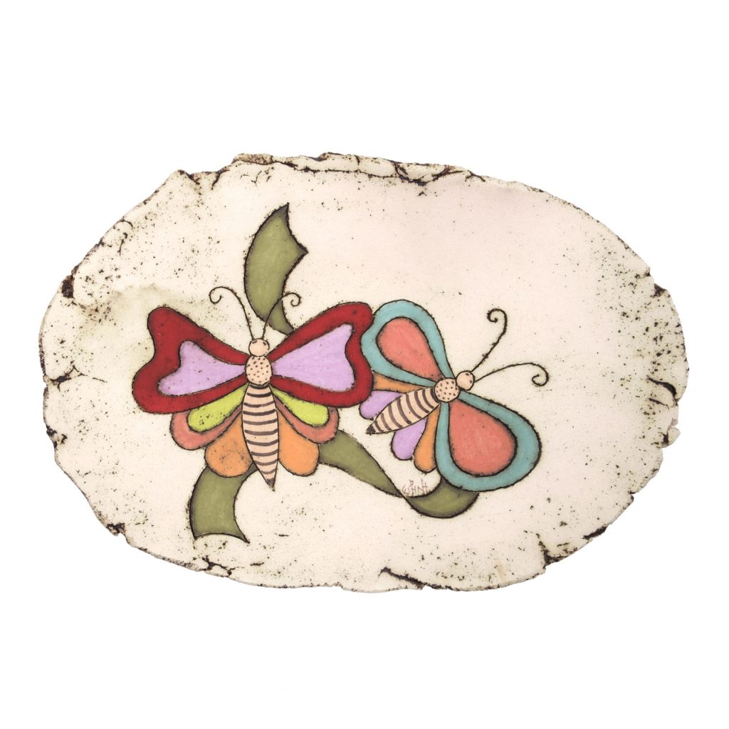 irregular shape plate butterfly small