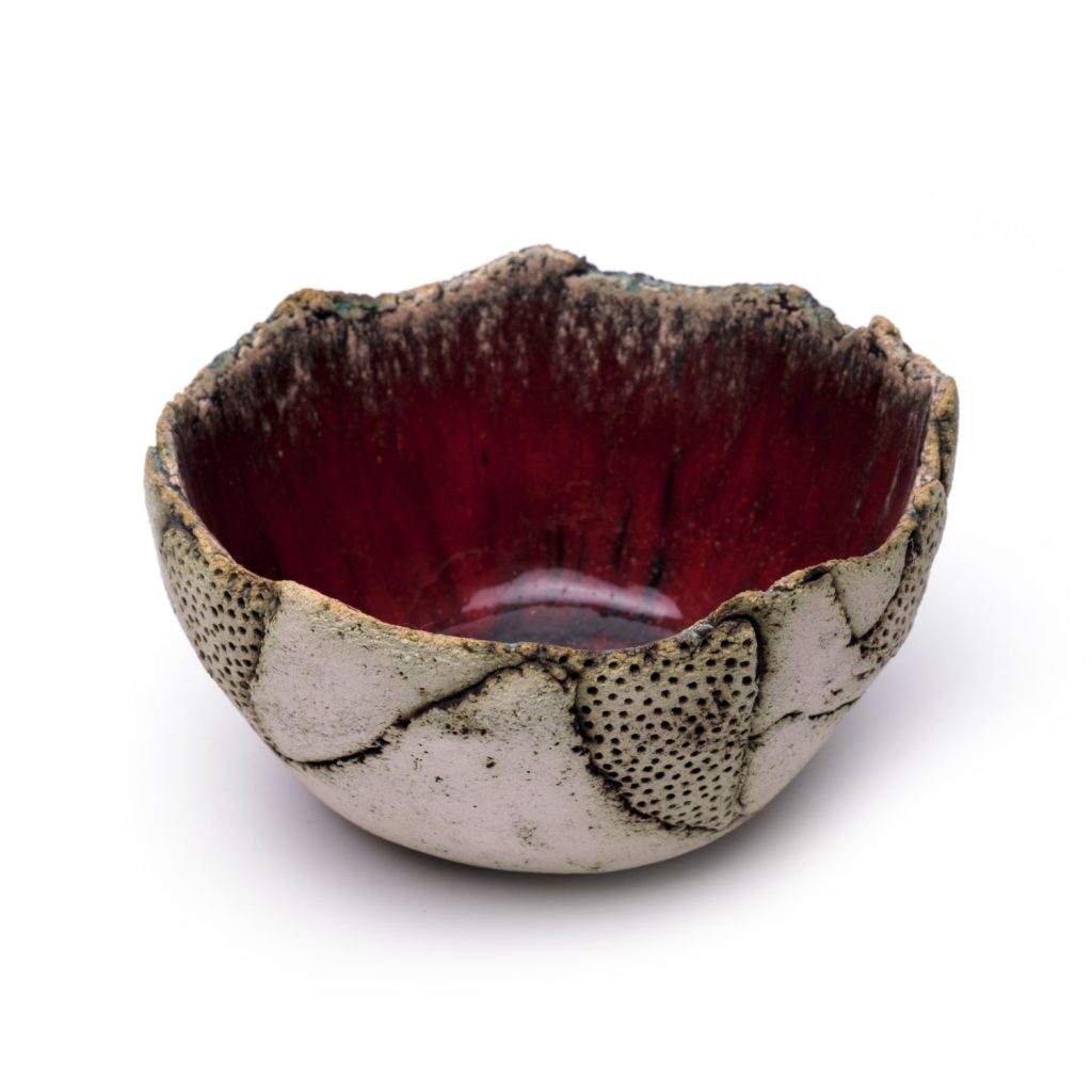 ceramic bowl red