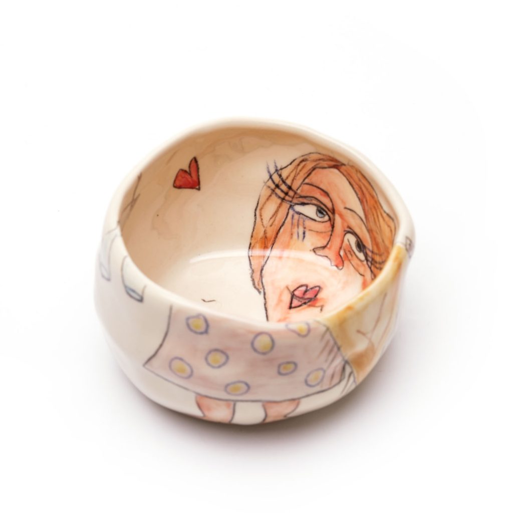 ice cream bowl polka dot ladyice cream bowl polka dot lady