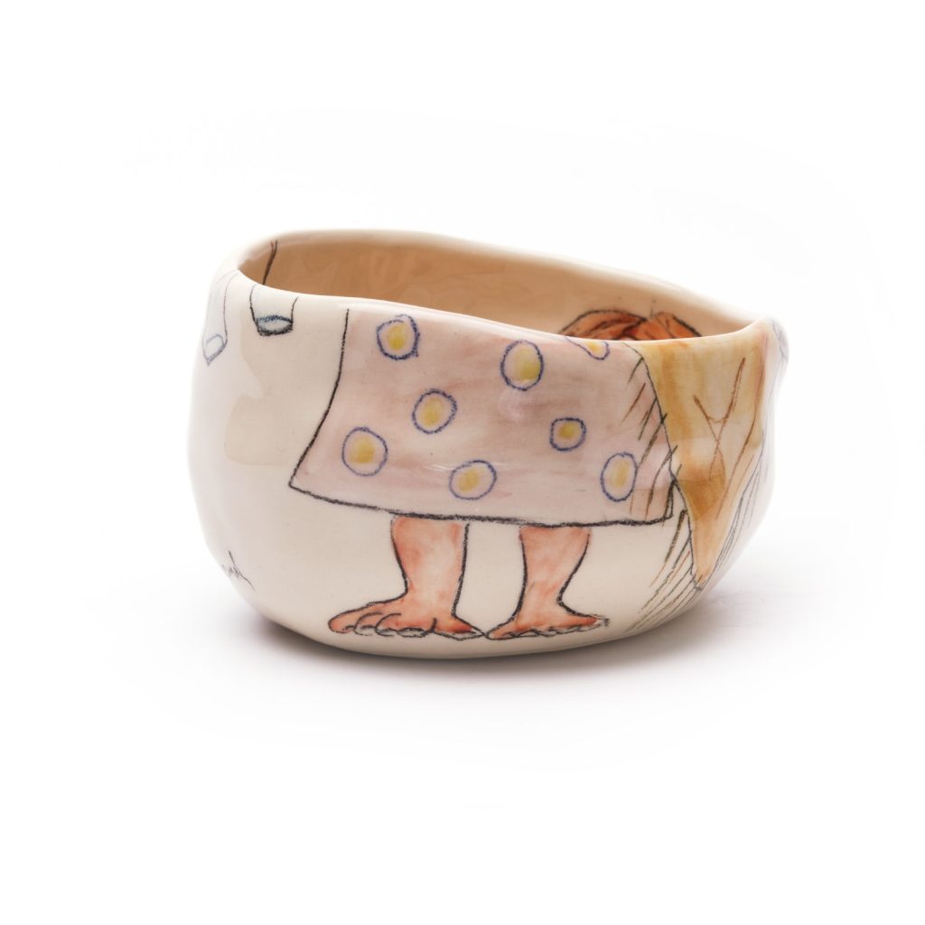 ice cream bowl polka dot lady