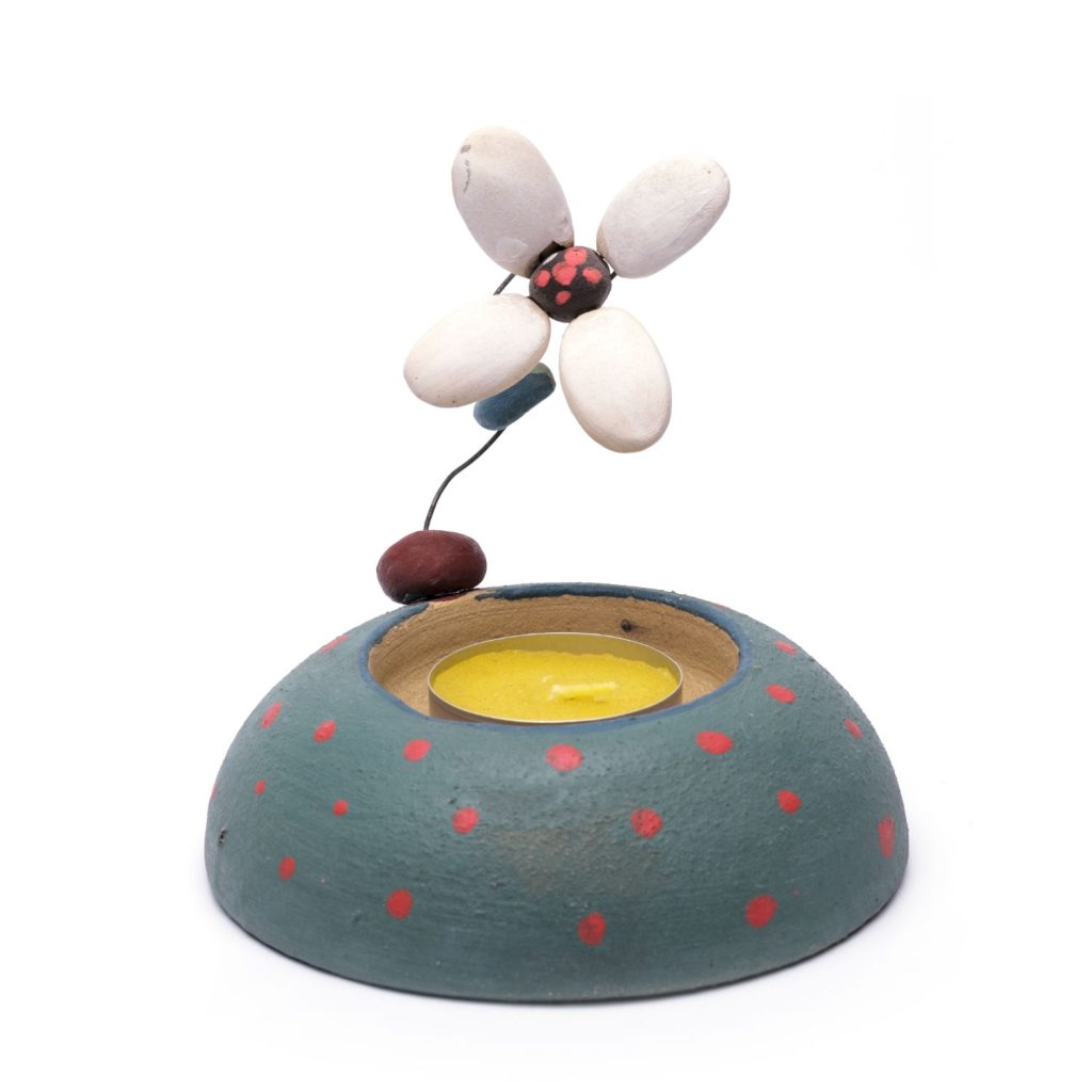 ceramic tealight candle flower