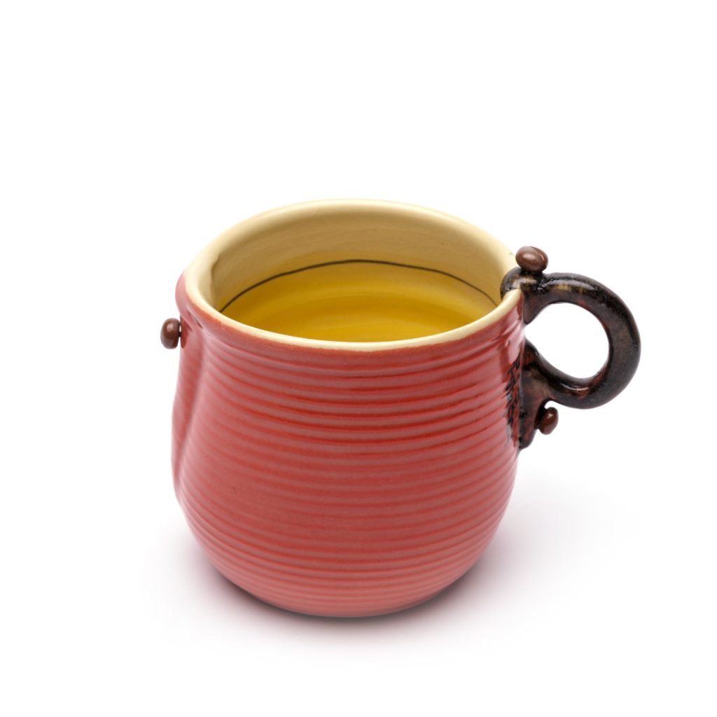 ceramic cup twist red