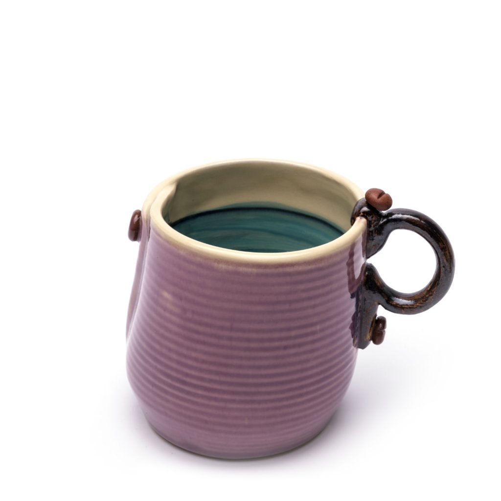 ceramic cup twist purple