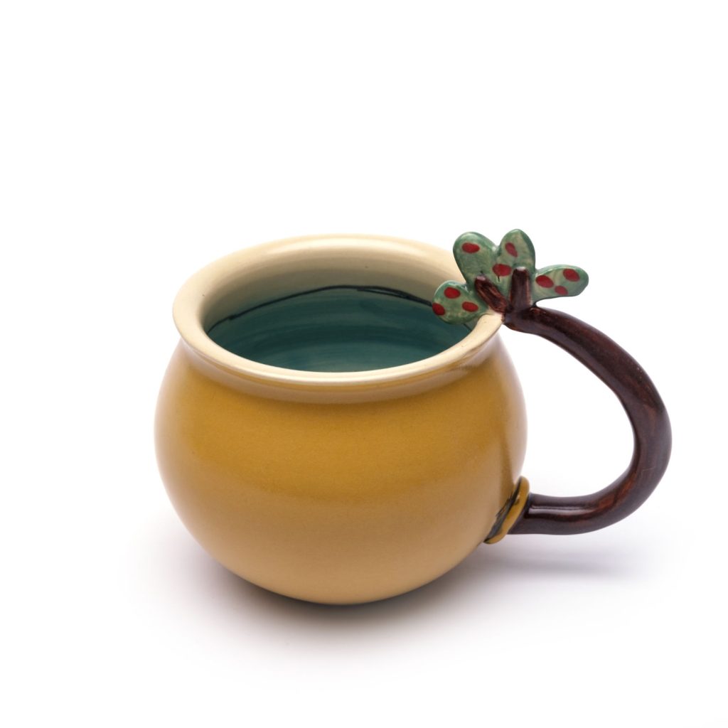 ceramic cup with tree