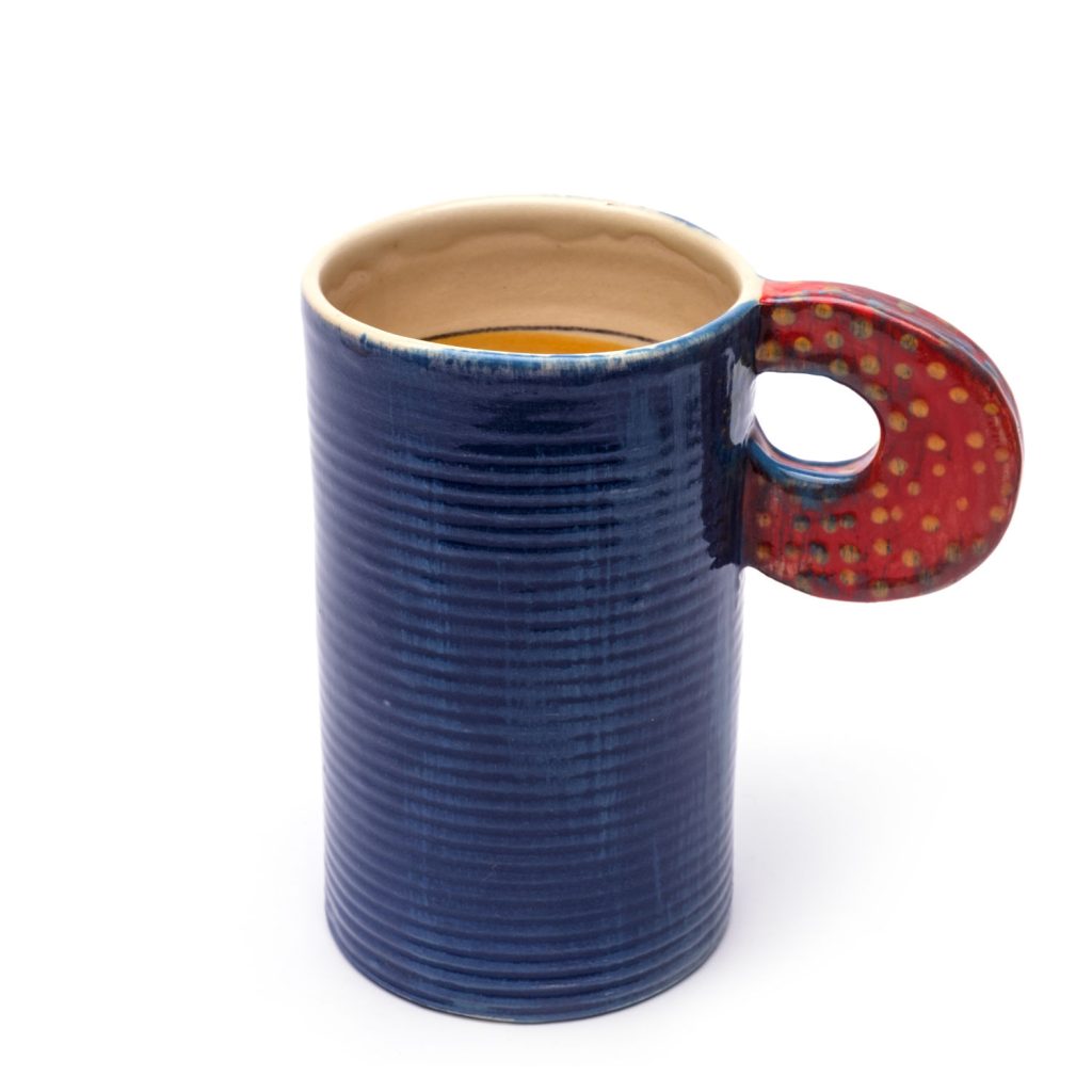 ceramic mug striped blueceramic mug striped blue