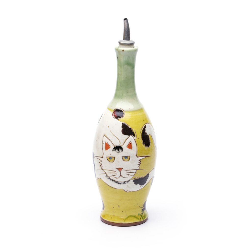 bottle with cat