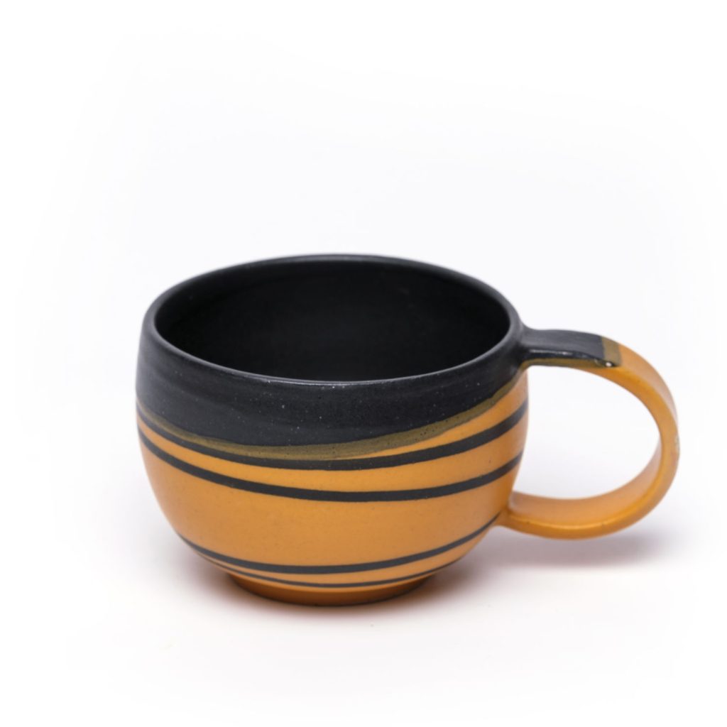 ceramic mug with stripes - Nedoglou ceramics